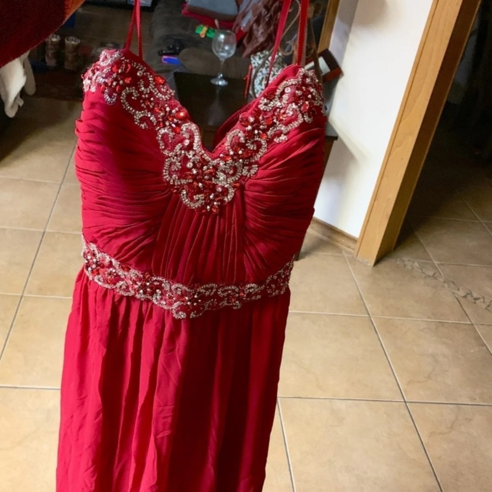 Ruby red formal dress